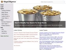 Tablet Screenshot of magicdiligence.com